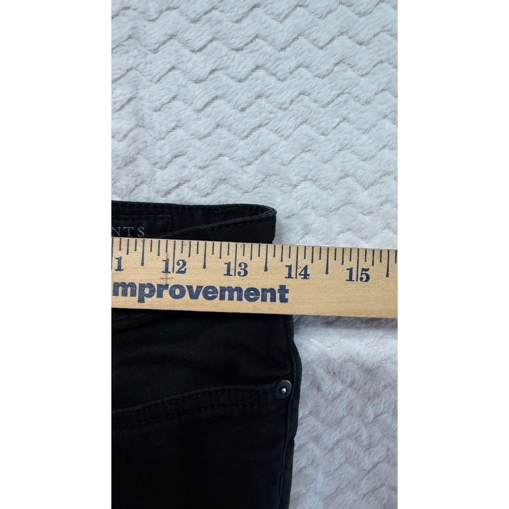 AllSaints Mast Skinny Jeans Jet Black W27 Mid Rise Stretch Denim WE039F - Picture 8 of 9